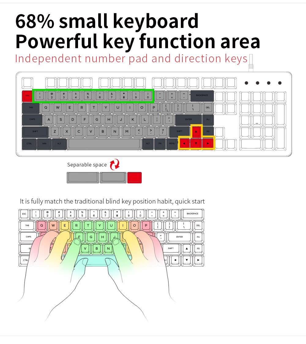 Amazon.com: GK68X DIY Mechanical Keyboard kit hot-swappable Wired