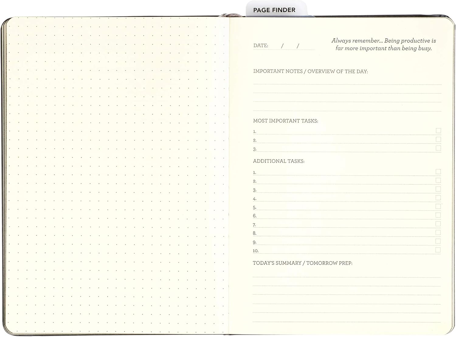 C.R. Gibson MJ174-22696 Medium Bound Guided and Dot Grid Journal, 240pgs, 6'' W x 8.5'' H - Image 2