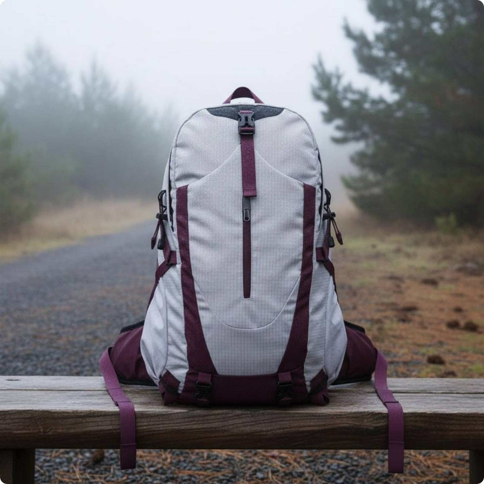 Zaino Trekking Zaino Escursionismo Zaino da Viaggio Zaino Outdoor Zaino Giornaliero in Nylon E Poliestere con Spallacci Imbottiti E Pannello, Grigio, Grigio Scuro