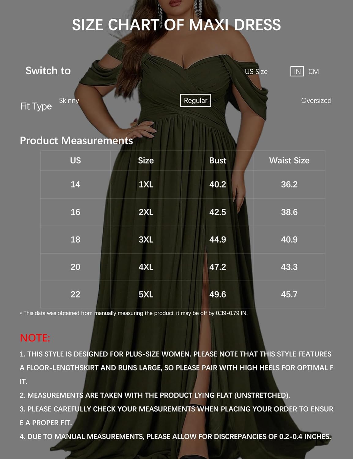Women's Daily Plus Size Dresses A Line Chiffon Wedding Guest Bridesmaid Maxi Dress Prom Evening Party Cocktail Gown - Image 6