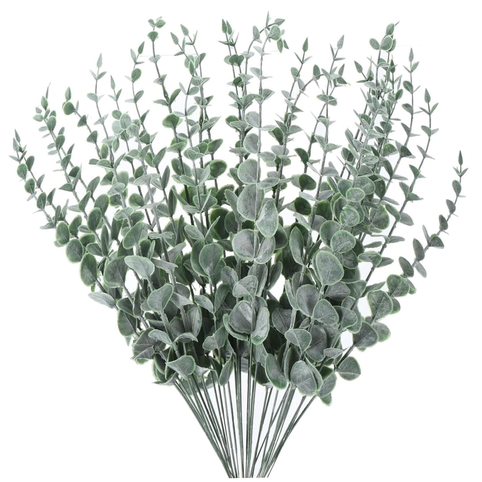 Ginwrek Faux Eucalyptus Artificial Eucalyptus Stems, Lifelike Faux with Realistic Texture for Home Decor, Wedding, 15 Inch