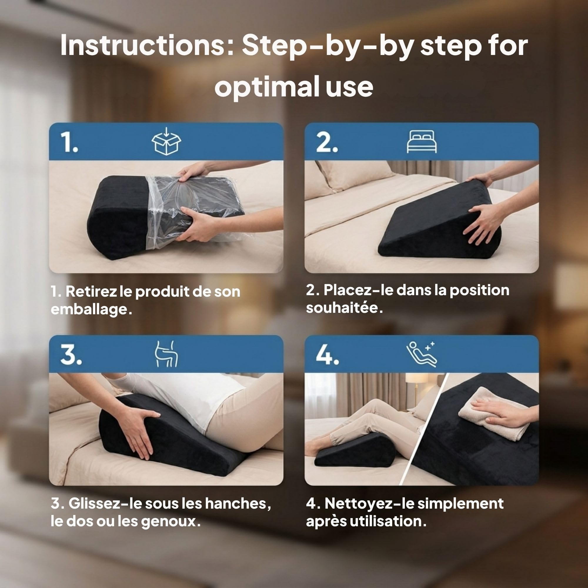 obaie Coussin Sexuel Couple Étanche en Mousse – Coussin Position Érotique et Oreiller Sexuelle Adulte pour Jeux Intimes – Sex Pillow de Position Compact et Doux - Chaise Sexuel Adulte