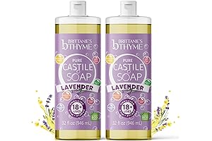 Brittanie's Thyme Pure Castile Liquid Soap Refill | Lavender, 32 oz (Pack of 2)