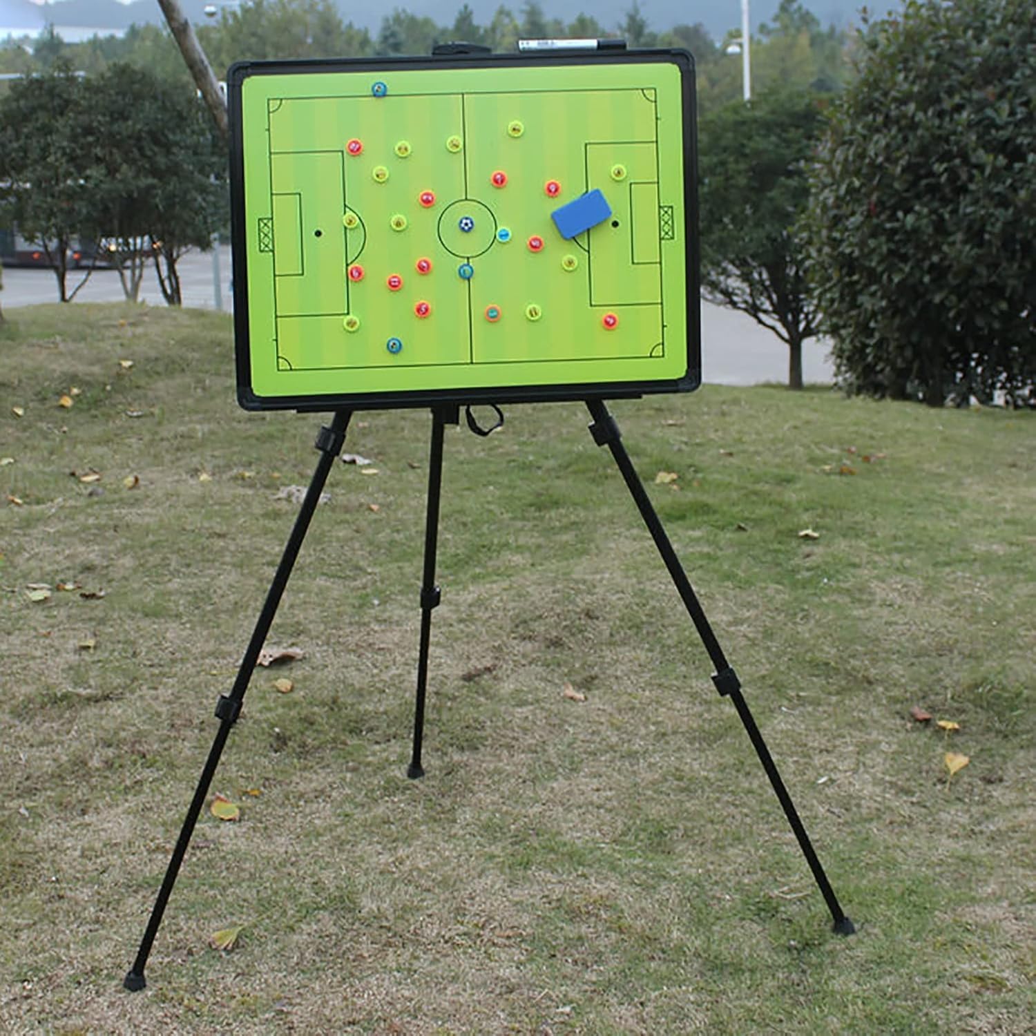 Lavagna da Calcio, Grande Lavagna Magnetica da Calcio per Allenatori, Appunti da Calcio per Allenatori con Supporto, Grande Lavagna Tattica con Telaio in Alluminio Ideale per Esercizi, Stra