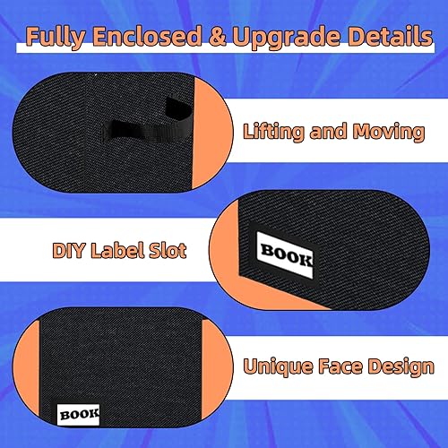 Miniatura 5 de YNSZAS Paquete de 2 cajas cortas de almacenamiento de cómics, 11.8 x 9.8 x 7.8 pulgadas, con capacidad para 100-120 colecciones de cómics, colección