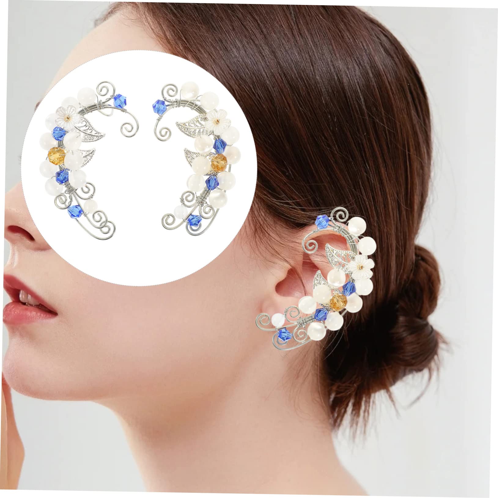 1 Pair Fairy Ear Leaf Earrings Women Non Piercing Earring Cuffs Fashion Accessories for Teen Girls
