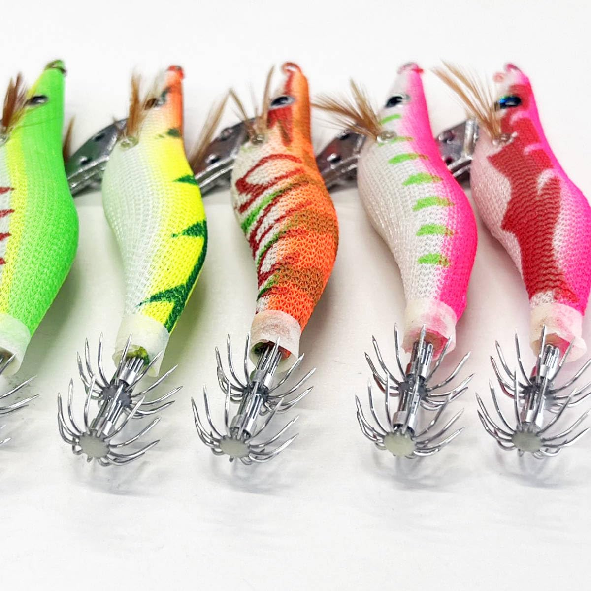 Amazon.co.jp: エギ 2.0号 7色柄 7本 セット エギング 仕掛け