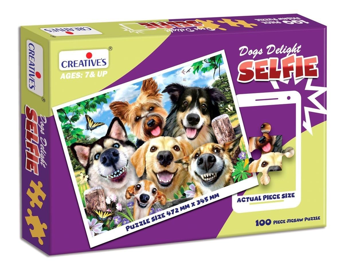 Creatives Dog Delight Selfie | Animal Puzzles | Jigsaw Puzzles for Kids | Eye-Hand Coordination Puzzles | 100 Pieces Puzzles | Ages 7 & Up (B09P54JY9M) Amazon Price History, Amazon Price Tracker