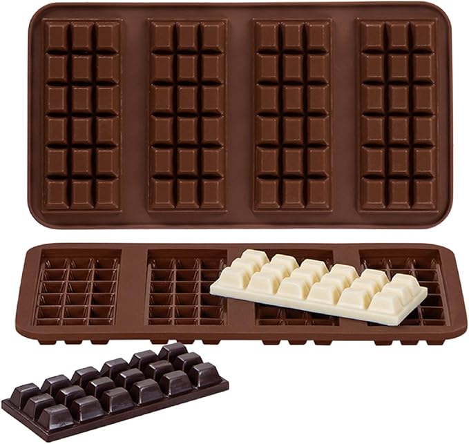 ake Chocolate Bar Mold Silicone BreakApart Candy Molds for 1 Ounce