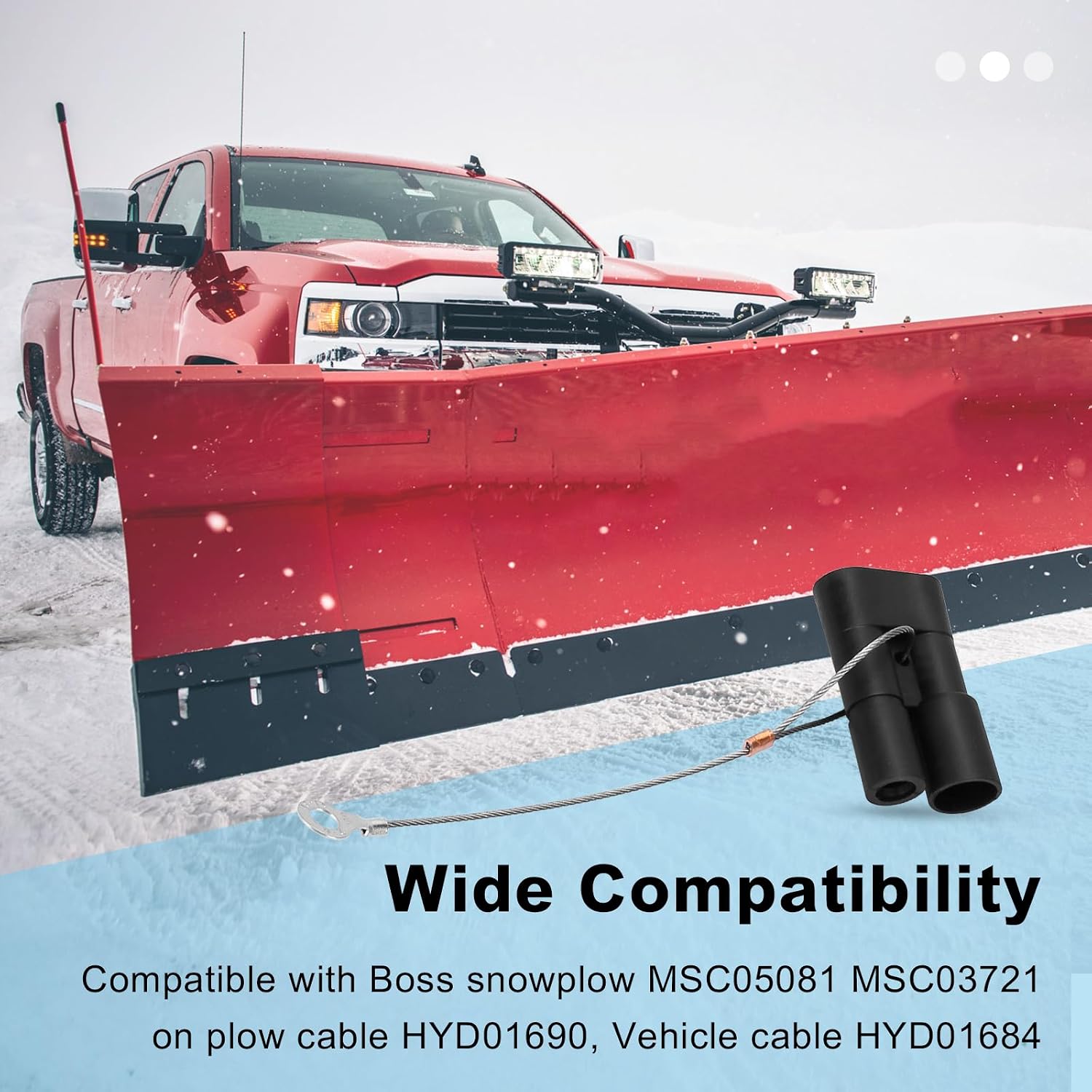 MSC05081 Dust Cap Plugs Compatible with Boss Plow Parts MSC03721 Snow Plow Cover Replacement for Boss Snowplow Part Repair Kit, 2 Pack