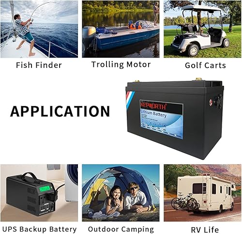 Miniatura 6 de Batería LiFePO4 de 12 V 100 Ah 1280 Wh de ciclo profundo Batería recargable de fosfato de hierro y litio BMS integrado, perfecta para RV, solar,