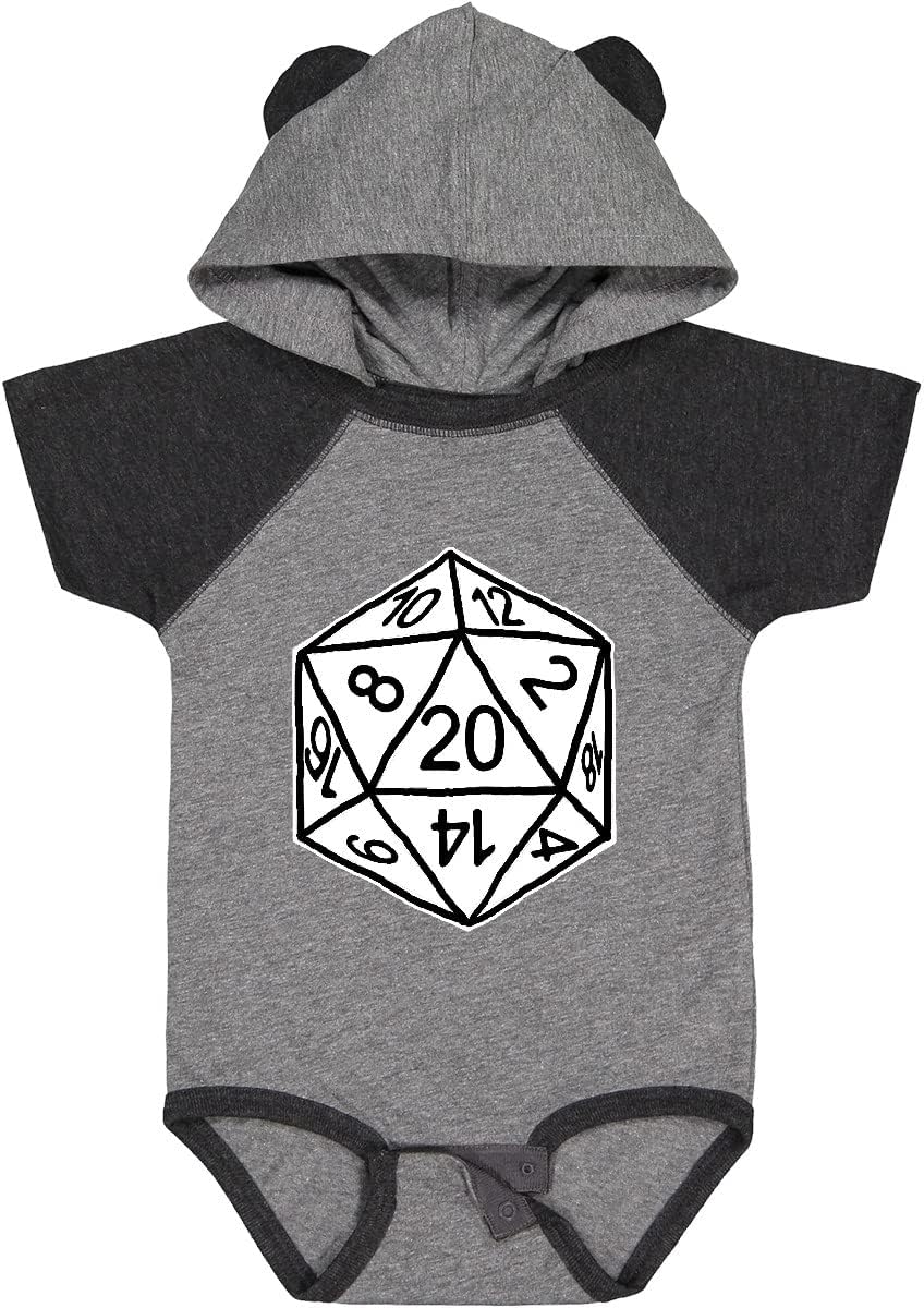 inktastic 20 Sided White Dice Baby Bodysuit - Gus Fink Studios