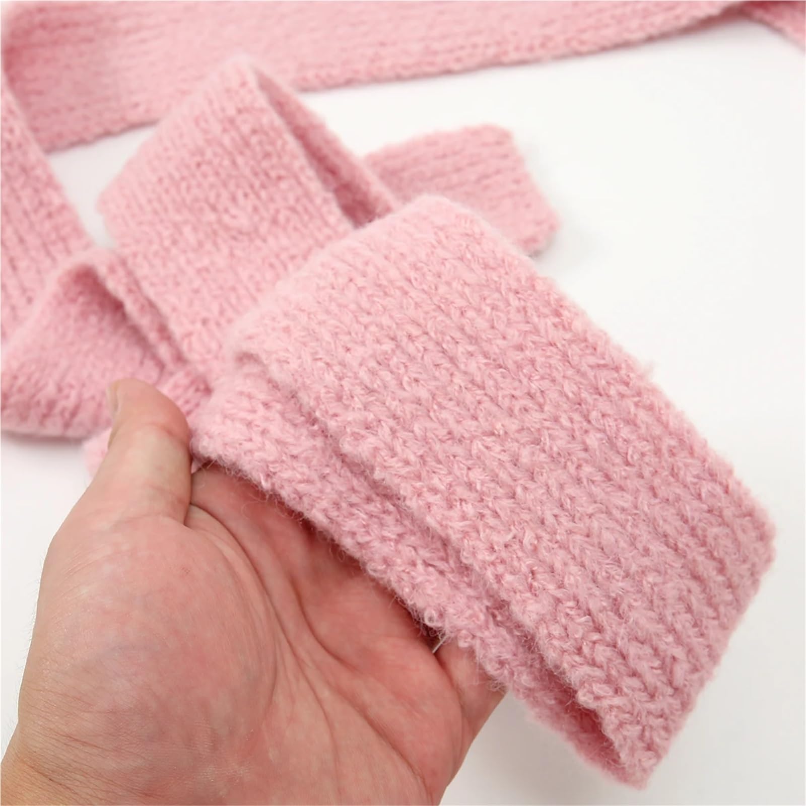 Generico Sciarpa stretta Sciarpa sottile lavorata a maglia lunga e solida striscia decorativa personalizzata for il collo 208 * 6 cm