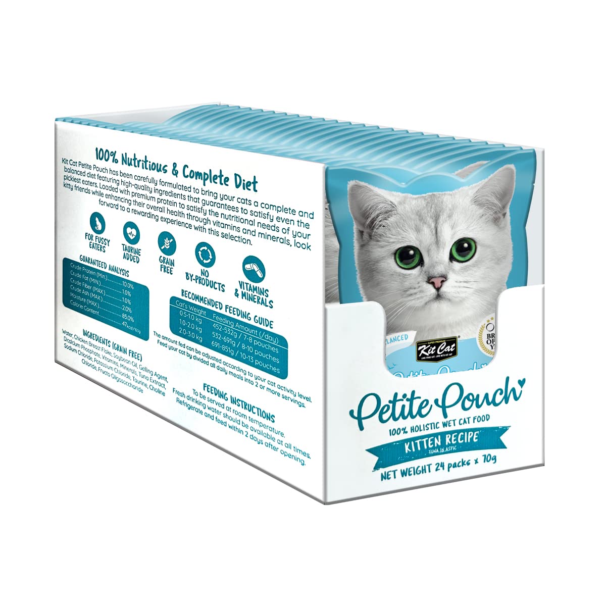 Kit Cat Petite Pouch Complete & Balanced Wet Cat Food - Kitten Tuna in Aspic 70g Pack of 24 (B0C3HVTN71) Amazon Price History, Amazon Price Tracker