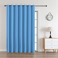 Vista 107 de CUCRAF Juego de 2 paneles de cortinas opacas negras de 54 pulgadas de largo, cortinas de oscurecimiento de habitación para sala de estar