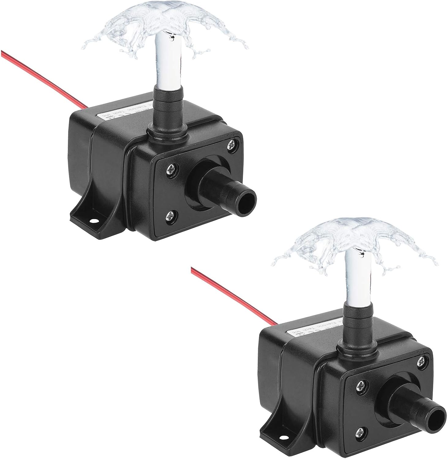 Mini Submersible Water Pump 2 Pack, DC 12V Ultra-Quiet Electric Brushless Submersible Fountain Pump for Aquarium Fish Tank Hydroponic Fountains