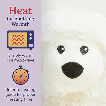 warmies Junior Microwavable & Weighted Stuffed Animals, Sheep - Heated Stuffed Animal for Warmth & Comfort - Lavender Scented Microwavable Plush for Adults & Children (Boys, Girls, Babies & Toddlers)