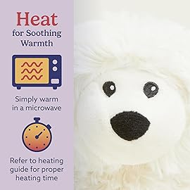warmies Junior Microwavable & Weighted Stuffed Animals, Sheep - Heated Stuffed Animal Plushie for Warmth & Comfort - Cute Soft Plush Toys for Adults & Children (Boys, Girls, Babies & Toddlers)