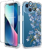 Vista 155 de GVIEWIN - Funda para iPhone 11 con protector de pantalla + protector de lente de cámara, cubierta protectora transparente suave de poliuretano