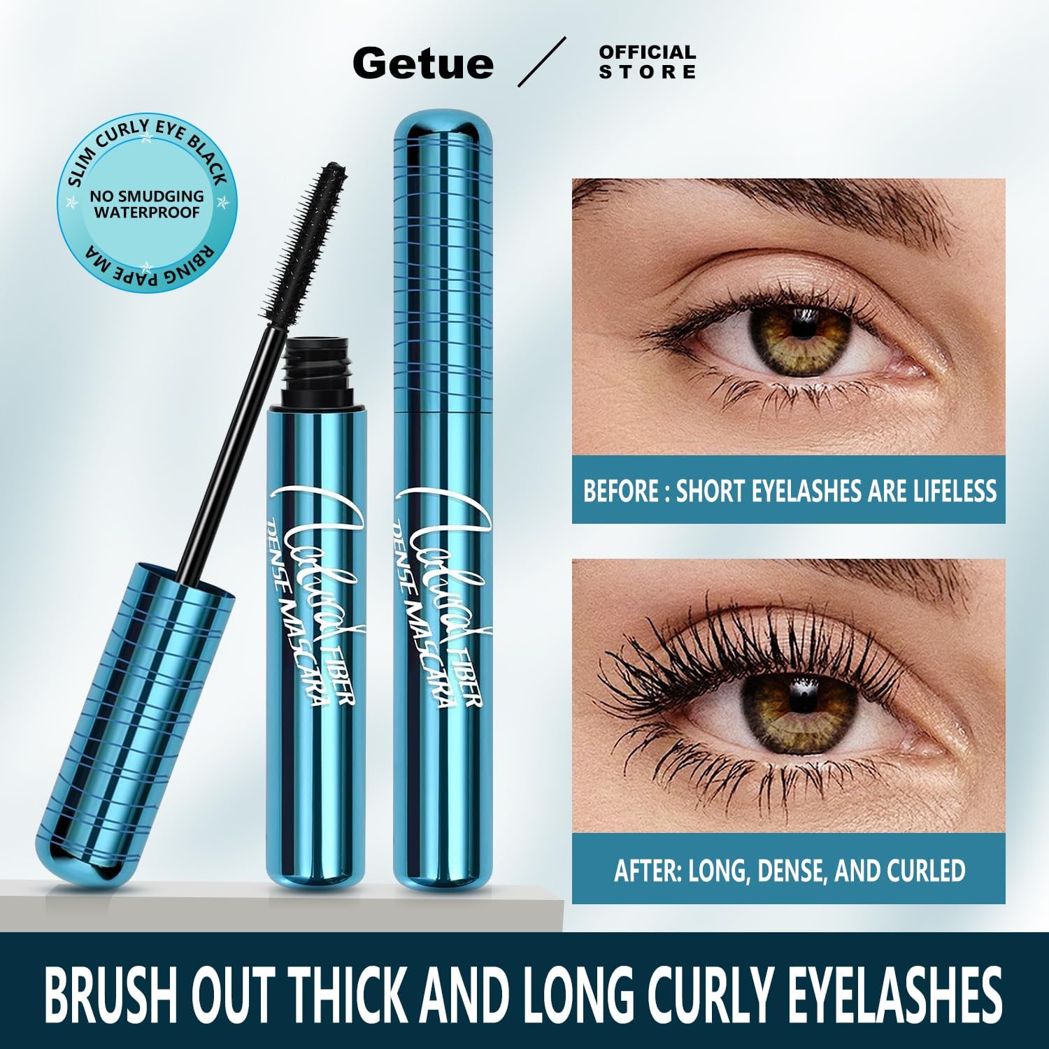 Mascara für ältere Frauen schwarze,Wasserfeste Wimperntusche Natürlich,Hypoallergen,V - Détails et caractéristiques