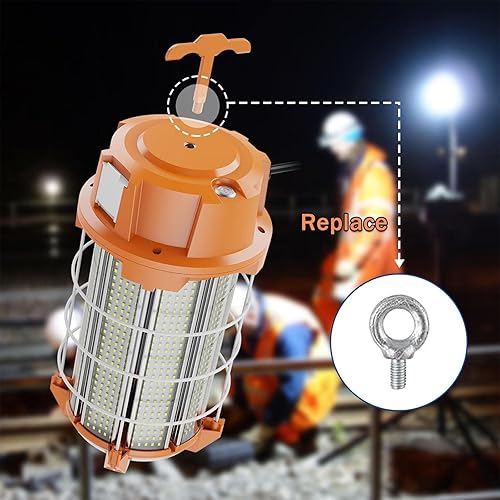 Miniatura 4 de Luz de trabajo temporal LED de 250 W, 37,500 lúmenes, luces de construcción, 5000 K, portátil, enlazable, IP65, de alto lúmenes, súper brillante,