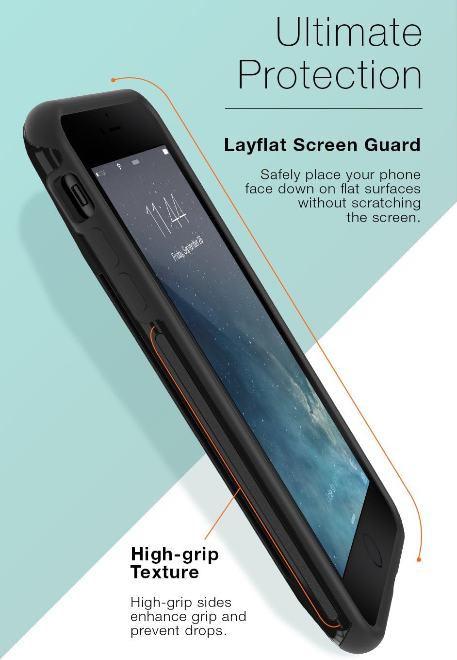 Smartish Silk iPhone 7 Plus/8 Plus Rugged Wallet Case - Vault Armor Wallet for iPhone 7+/8+ [Protective Non-Slip Grip Credit Card Cover] - Jet Black