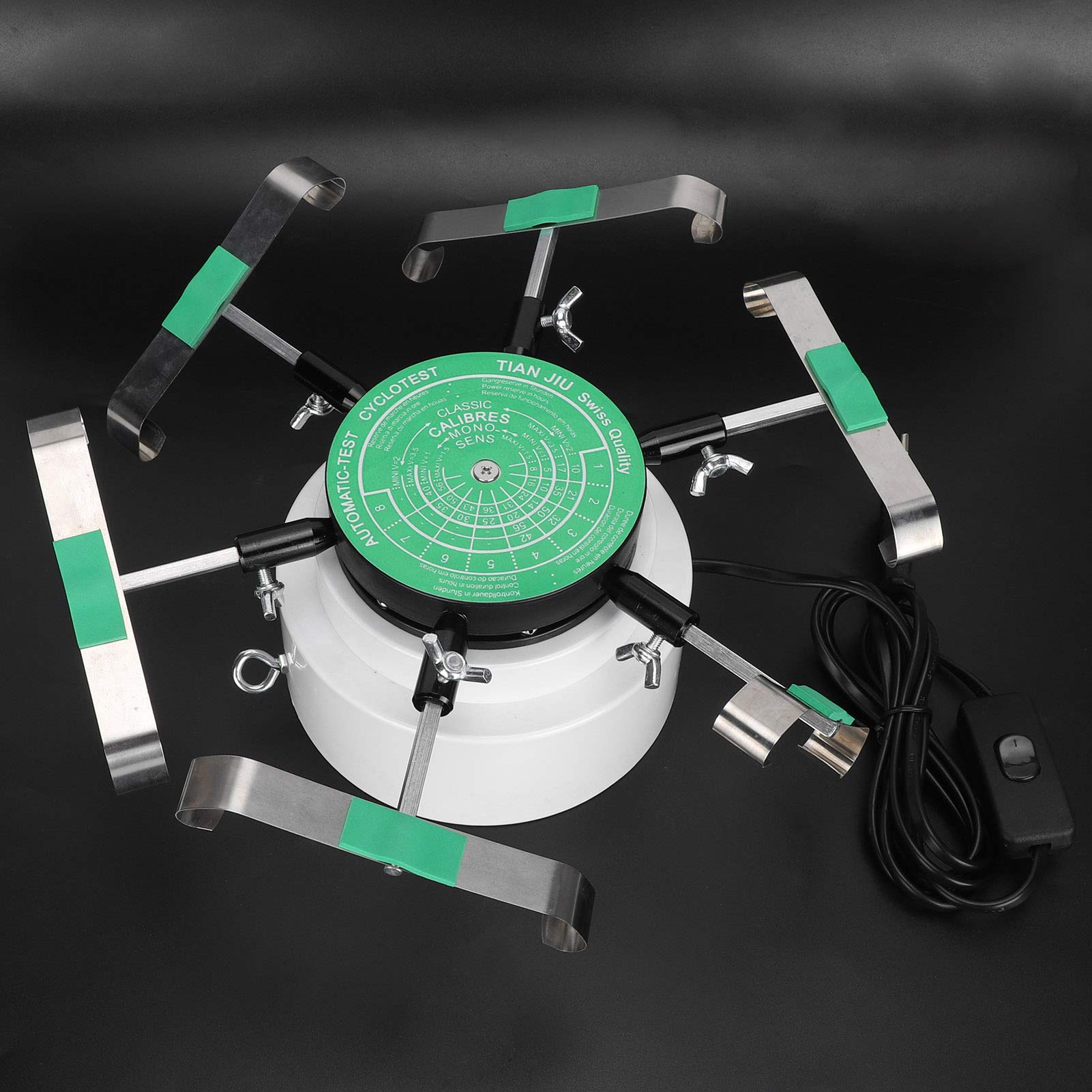 Uhrenbeweger, Watch Winder, Uhren Werkzeug, Uhrenaufzugsinstrument mit Stahlausführung, für Automatik Uhren, Testgerät für Uhren, Uhren Aufzug für 6 Armbanduhren