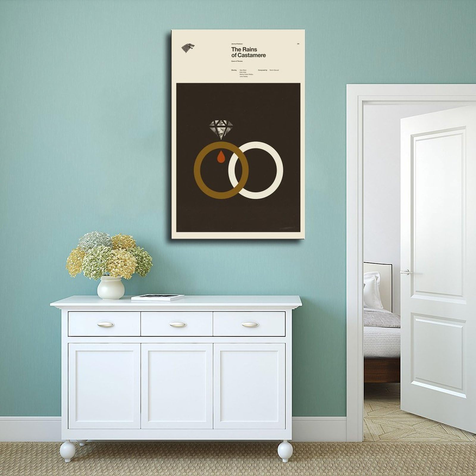 Poster Tela Game Of Thrones 40x60 Cm - Decorazione Parete Per Camera Da Letto, Senza Cornice