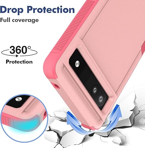 Miniatura 5 de Funda para Google Pixel 6A, funda de teléfono Dual Guard Pixel 6A, carcasa rígida de silicona híbrida a prueba de golpes, funda protectora de cuerpo