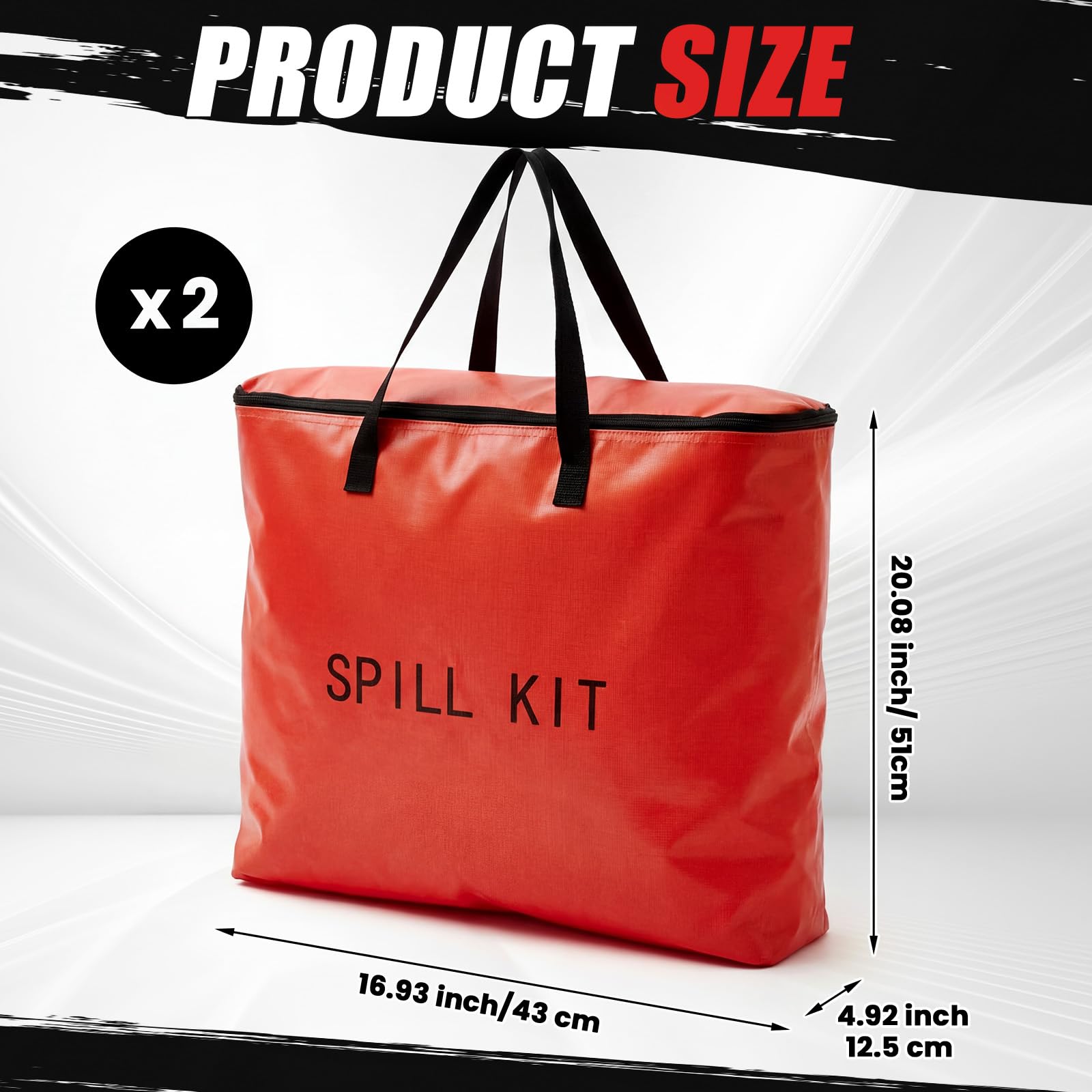 Dansydaisy 2 Pcs Spill Kit Bag Only, Biohazard Clean up Kit, Red — Amazon image 2