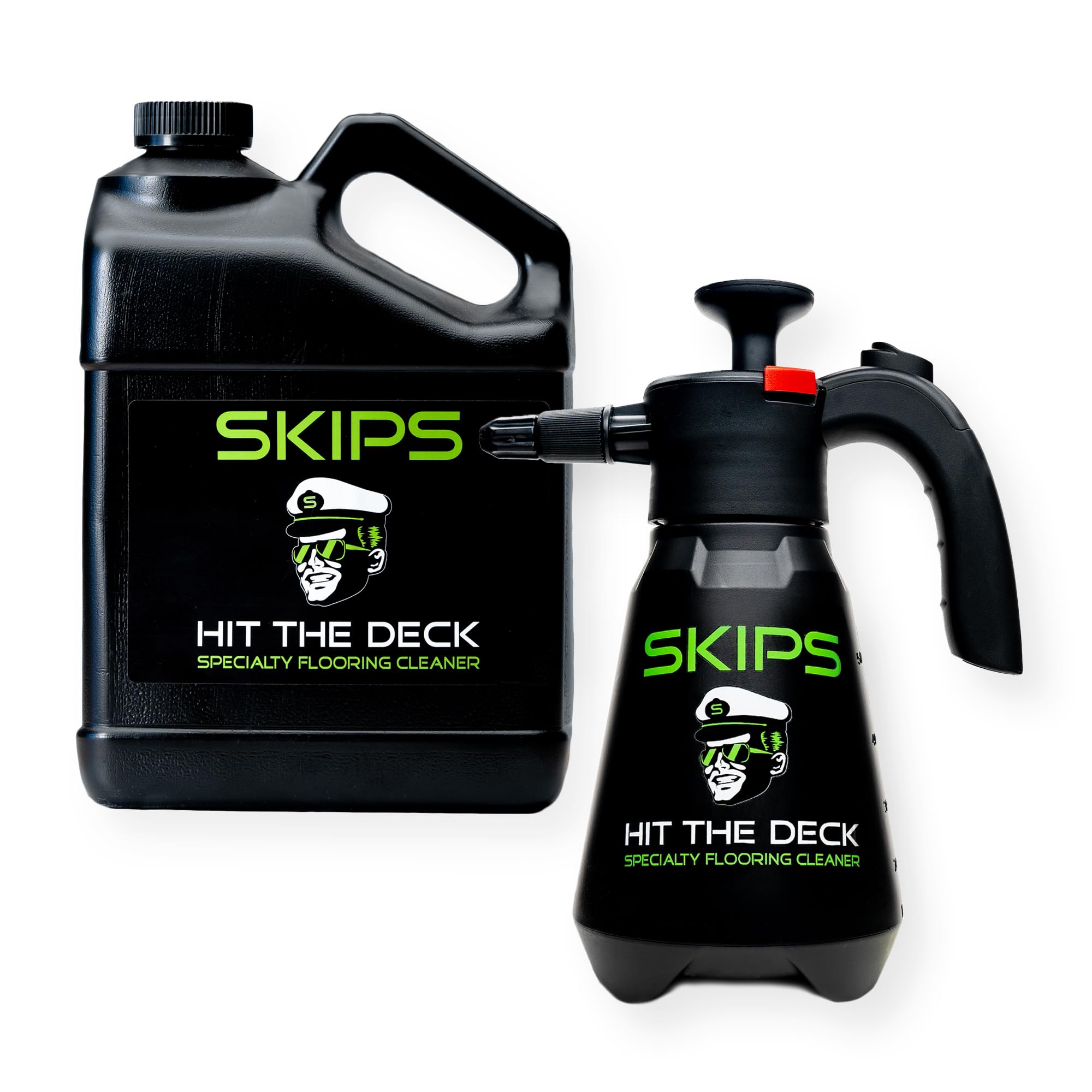 SKIPS Speciality Boat Cleaner: Premium Boat Flooring Cleaner & Tire Cleaner - 1.5 L Pressurized Continuous Spray Bottle and Gallon Refill for Foam, Rubber, Boat Flooring & Trailer Pads