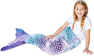 Rediar Mermaid Tail Blanket for Girls Soft Flannel Sleeping Snuggle Kids Wearable Blanket Birthday Gift (55" X 20")