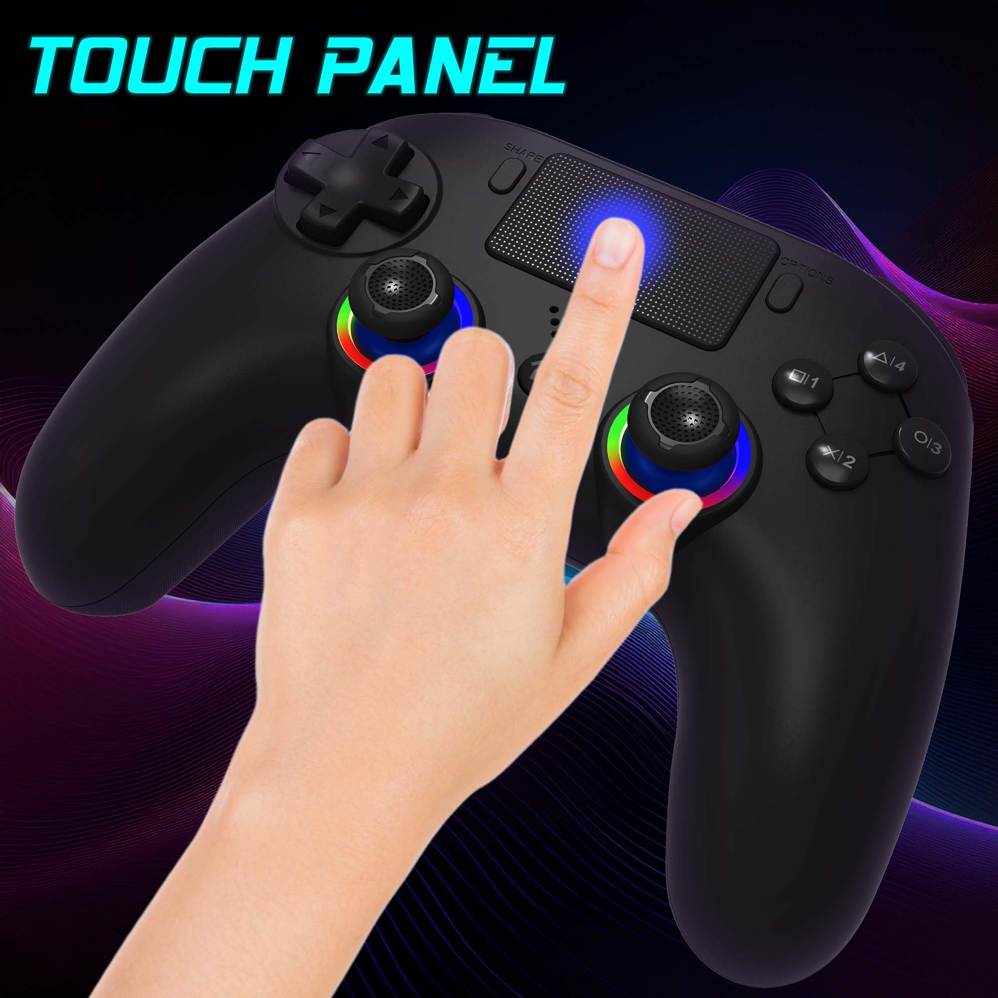 SUBSONIC Controller PS5 Wireless Paddle LED Programmabili Vibrazione Funzione Touch Nero