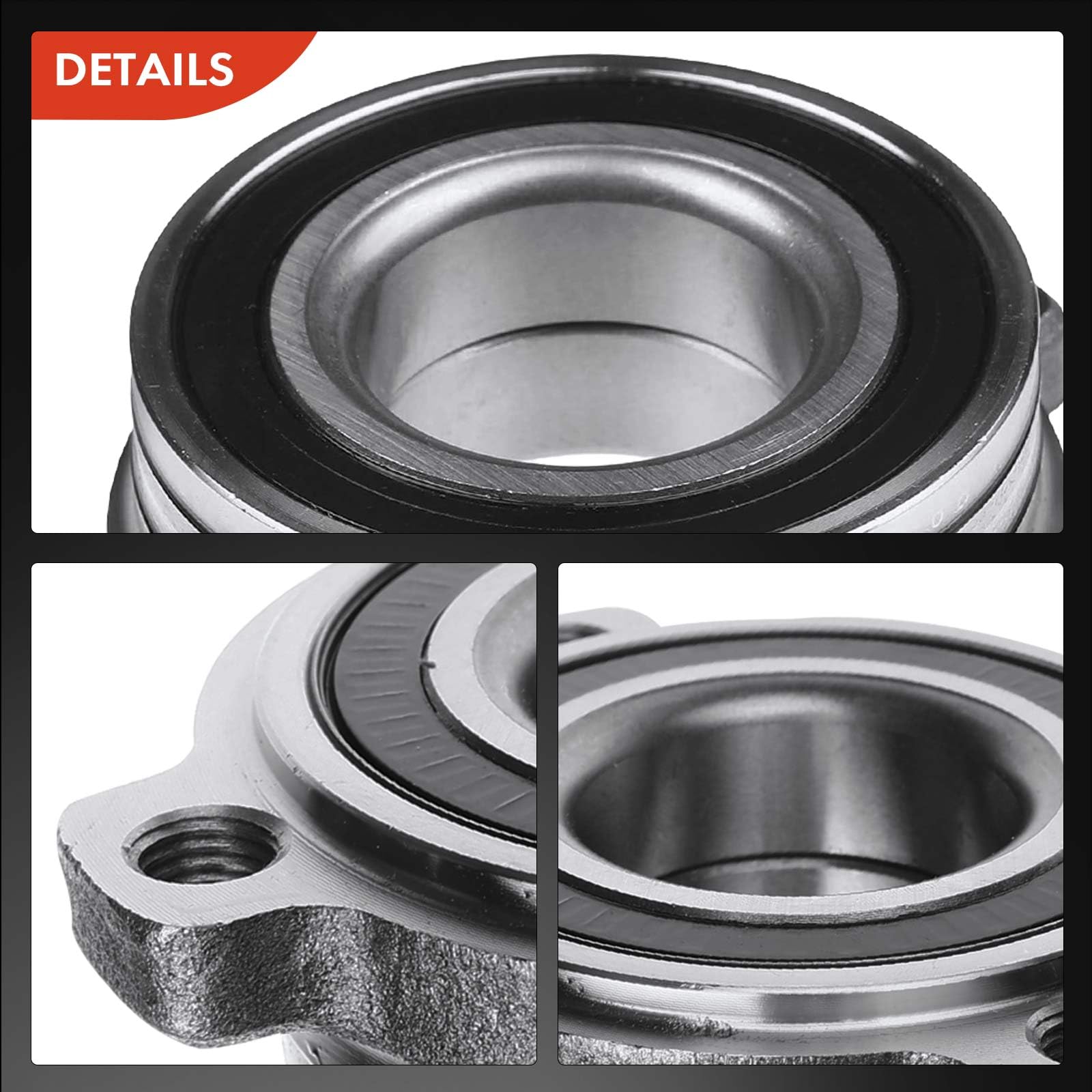 Frankberg Kit de rodamientos de ruedas Trasera Izquierda o derecha Compatible con Serie 5 Touring E61 2004-2010 Serie 6 E63 E64 2004-2010 Serie 7 E65 E66 Serie 7 E65 E66 E67 X5 E53 Sustituir# 512195