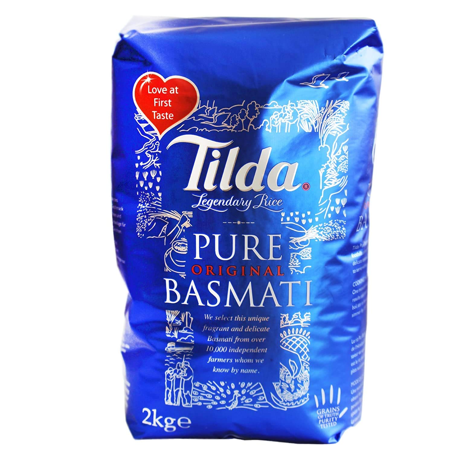 Tilda Pure Original Langkorn Basmati Reis 10kg (abgepackt in 5x2kg ...