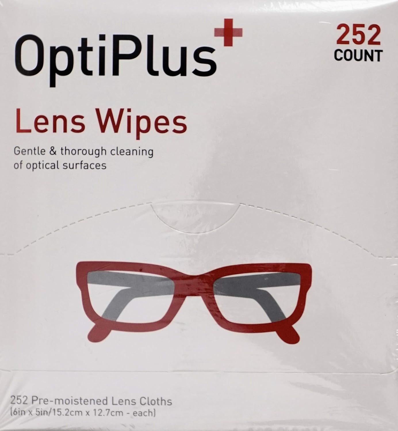 OptiPlus Lens Wipes PreMoistened Cloths Individually Sealed, 252 Count Amazon.ca Health