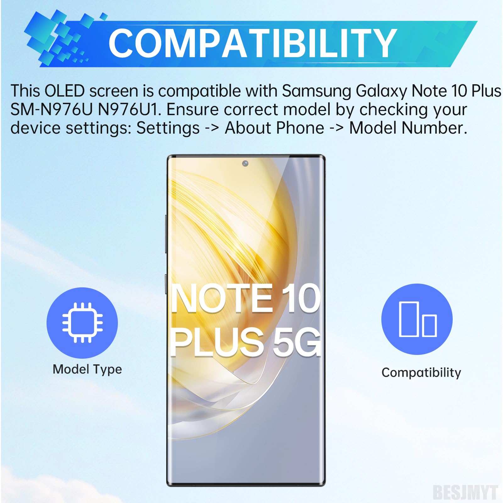 Amazon.com: BESJMYT for Samsung Galaxy Note 10 Plus 5G OLED Screen