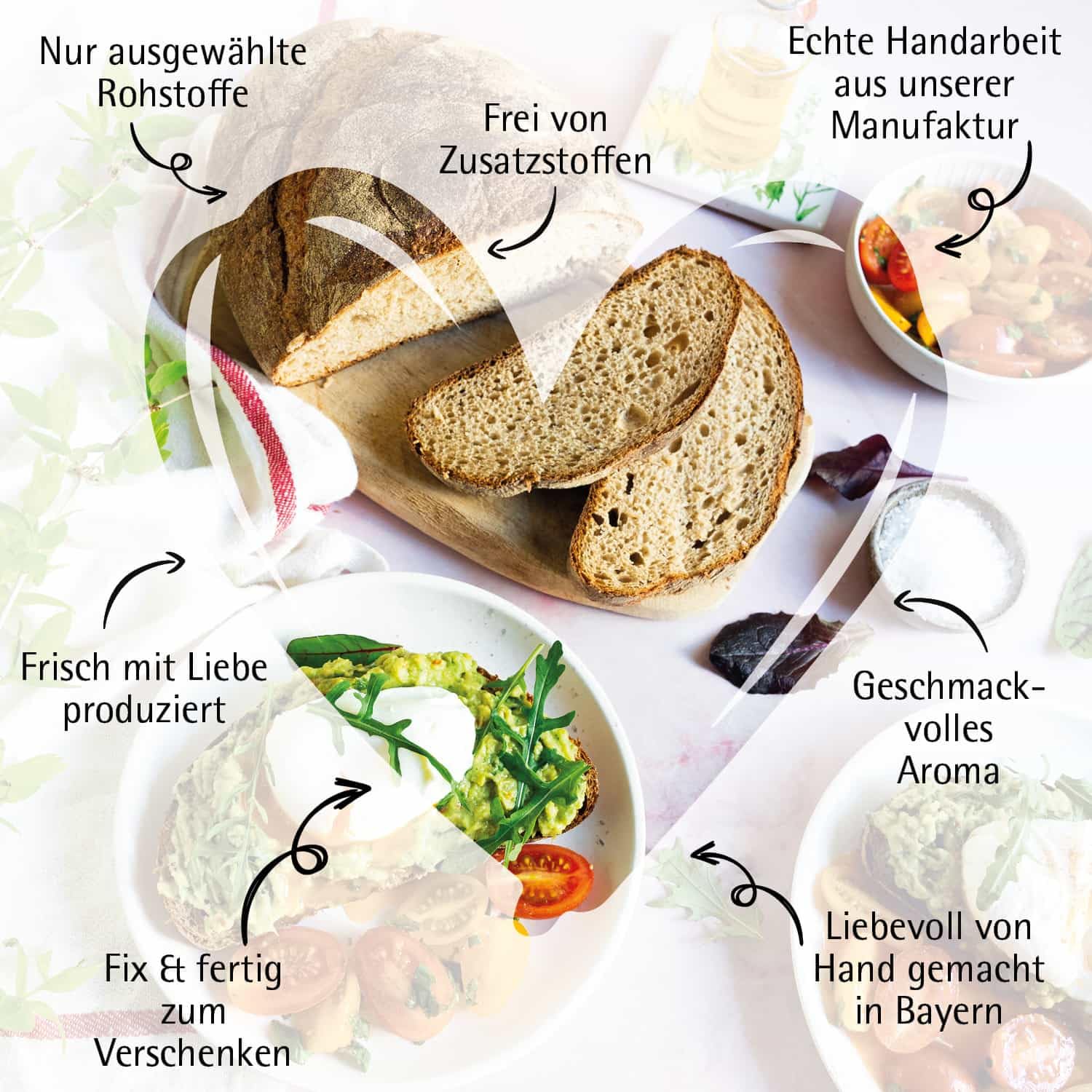 Hallingers Genuss Manufaktur Brotbackmischung Geschenk-Set - 2er-Pack natürliche Brotbackmischung Dinkel-Roggen mit Gärkorb im Set "Bauernbrot mit ...", Geschenkidee für Frauen Männer