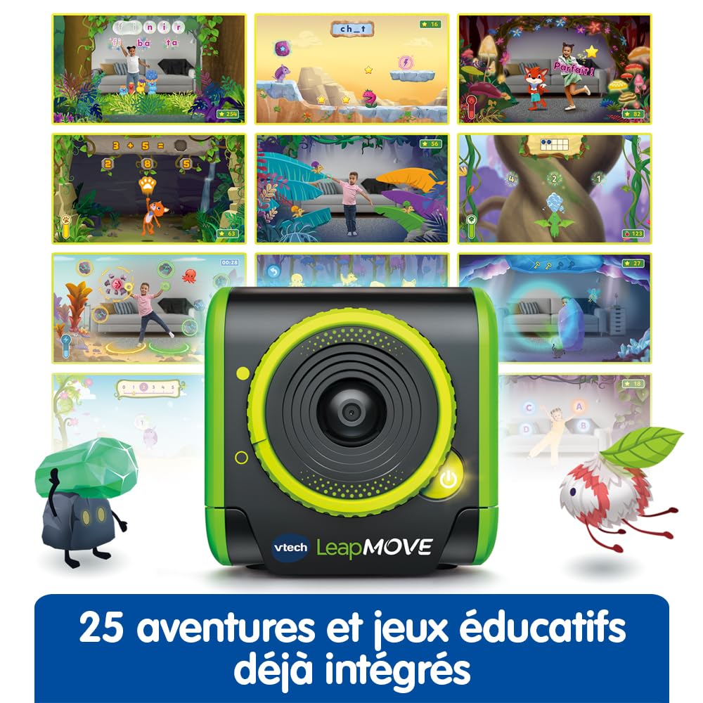 VTech - LeapMOVE Console TV Éducative - Apprendre en Bougeant avec 25 Aventures et Jeux Éducatifs - Console Jeux Enfant Plug & Play, USB-C/HDMI - Cadeau Enfant Dès 4 Ans - Contenu en Français
