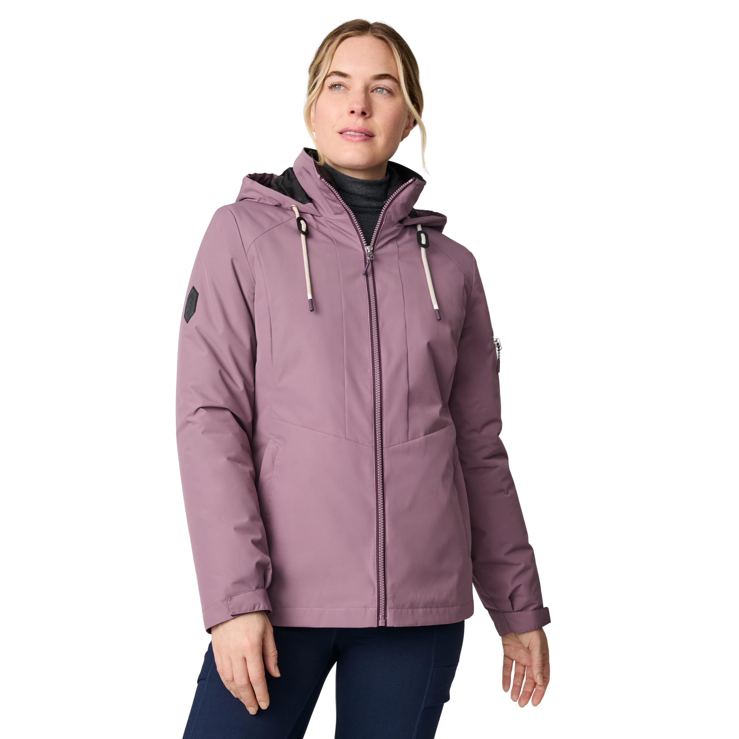Free Country Women's 3 in 1 Ski Winter Jacket Water & Wind Resistant Warm Insulated Lined Hooded Coat for Hiking Ski-BOB