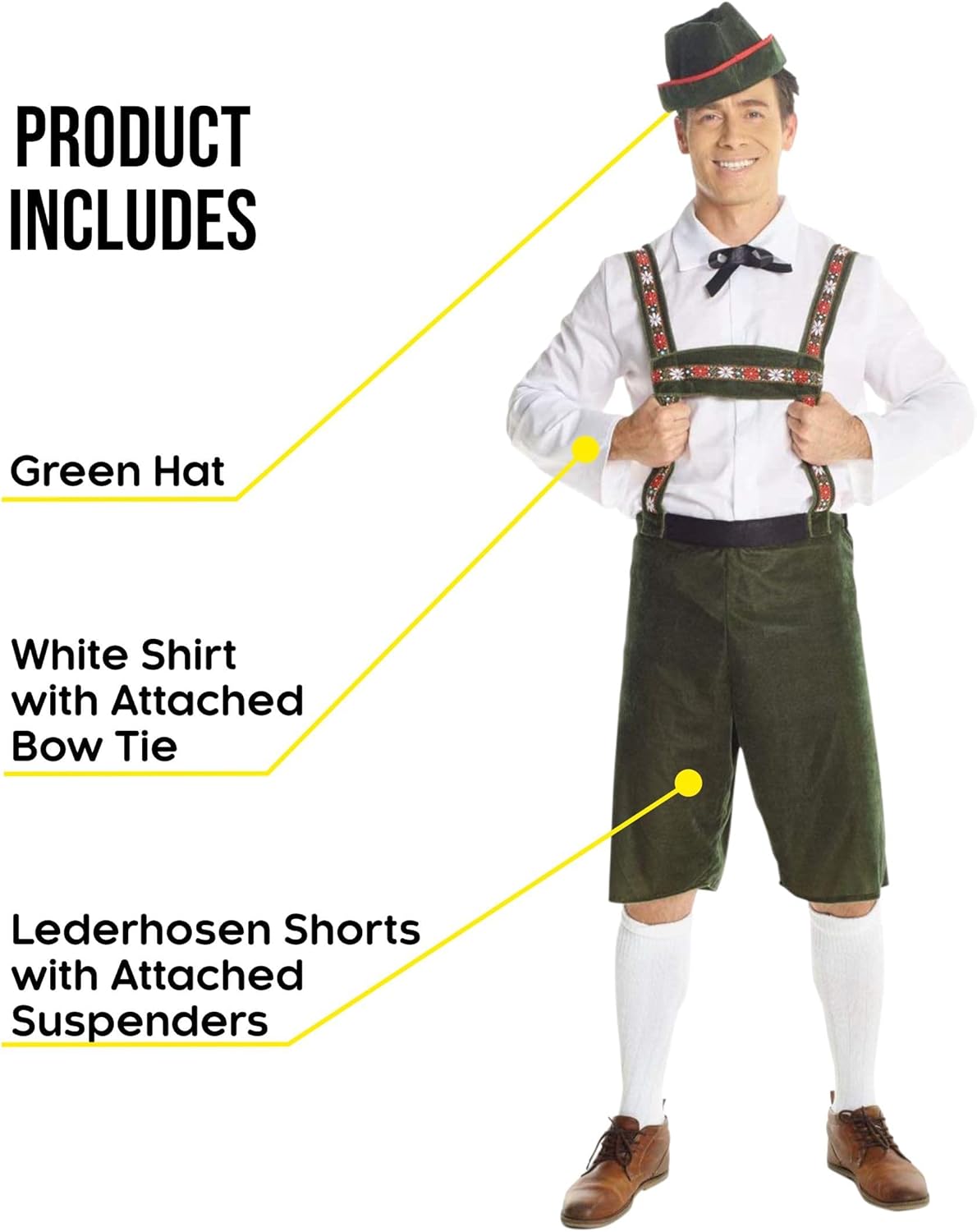Morph Lederhosen Men Costume, Bavarian Oktoberfest Outfit, German Traditional Attire for Men, Festive Celebration Wear - Image 2
