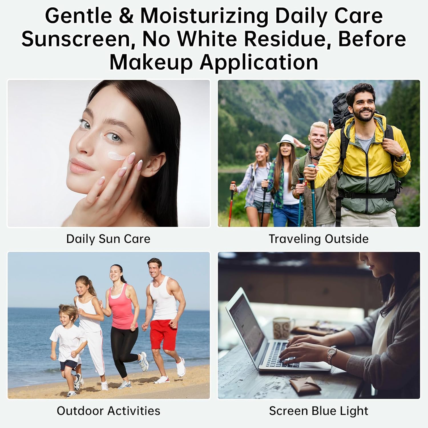 Centella Sunscreen SPF 50+ PA++++ With Niacinamide, Hyaluronic Acid, 50ml Long Lasting Protection Sun Screen Lotion For Face, Gentle Skincare, Water Based Sun Serum For All Skin, No White Cast Green - 1PCS image 7 of 9 B0DSPWKCNR