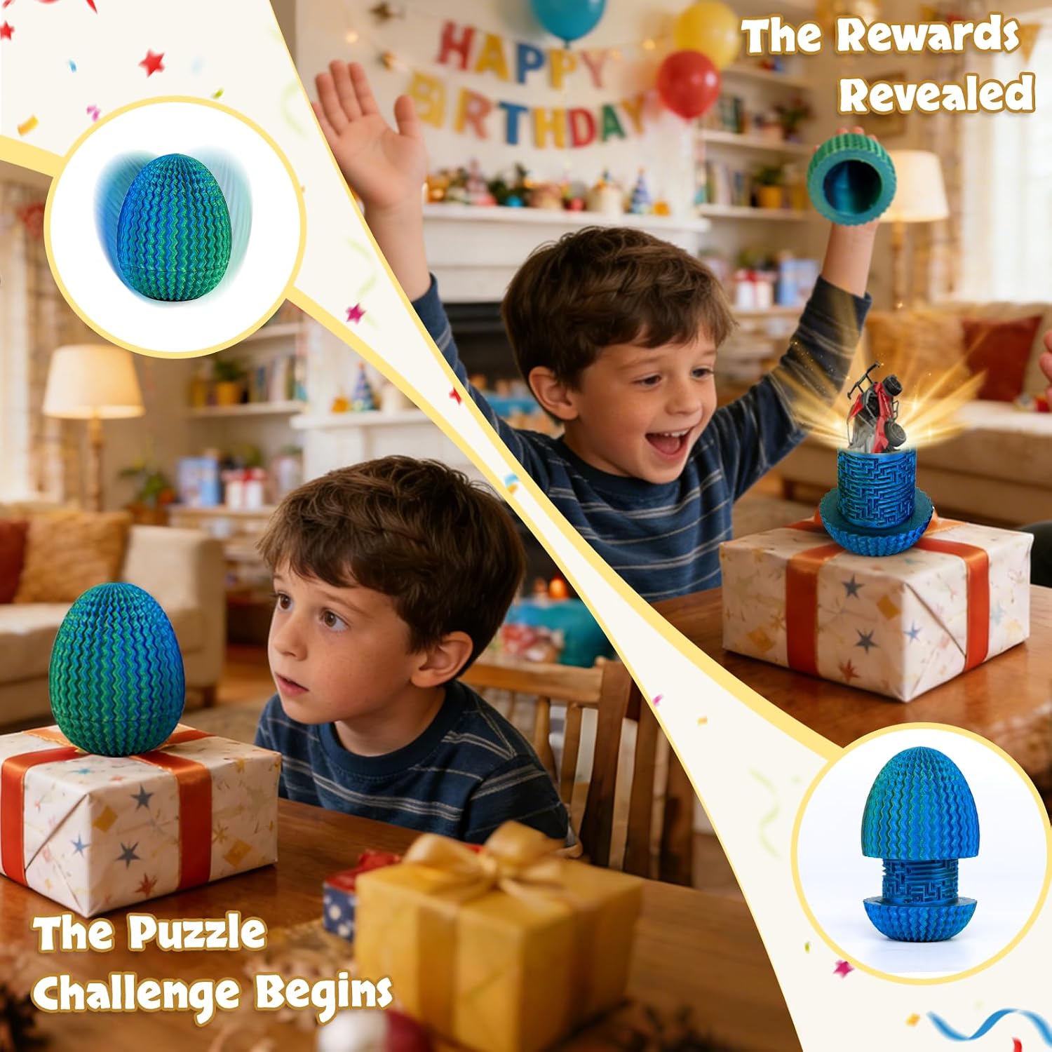 Maschief Maze Egg Box for Cash Gifts, Reusable 3D Puzzle Brain Teaser Gift image 5