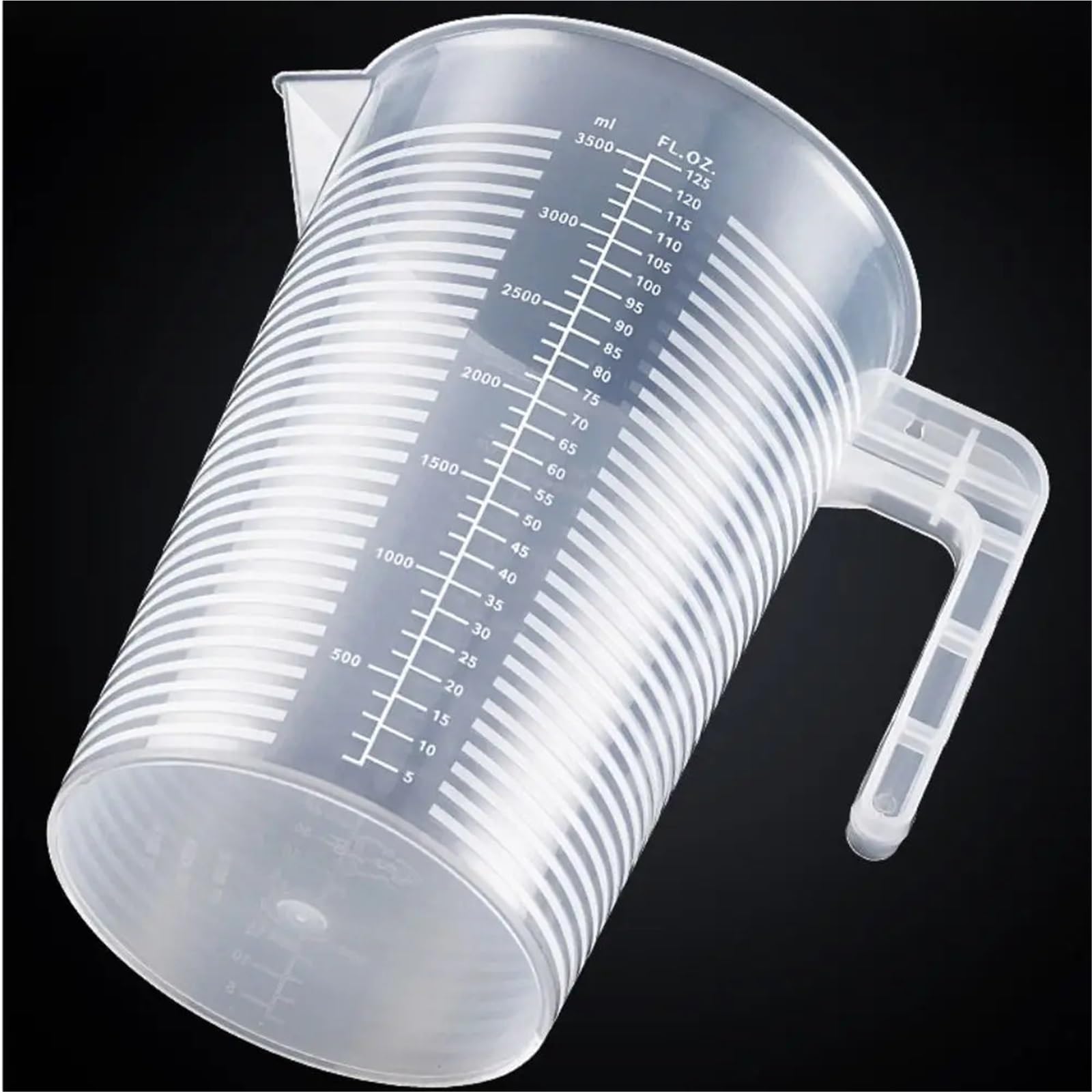 Verre Mesureur Lot de 3 tasses à mesurer graduées en plastique, grande capacité, transparentes, avec couvercle, for la cuisine et pâtisserie Verre Doseur Pour PâTisserie(5000ml)