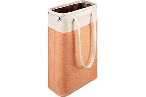 i BKGOO Orange Laundry Basket with Handles