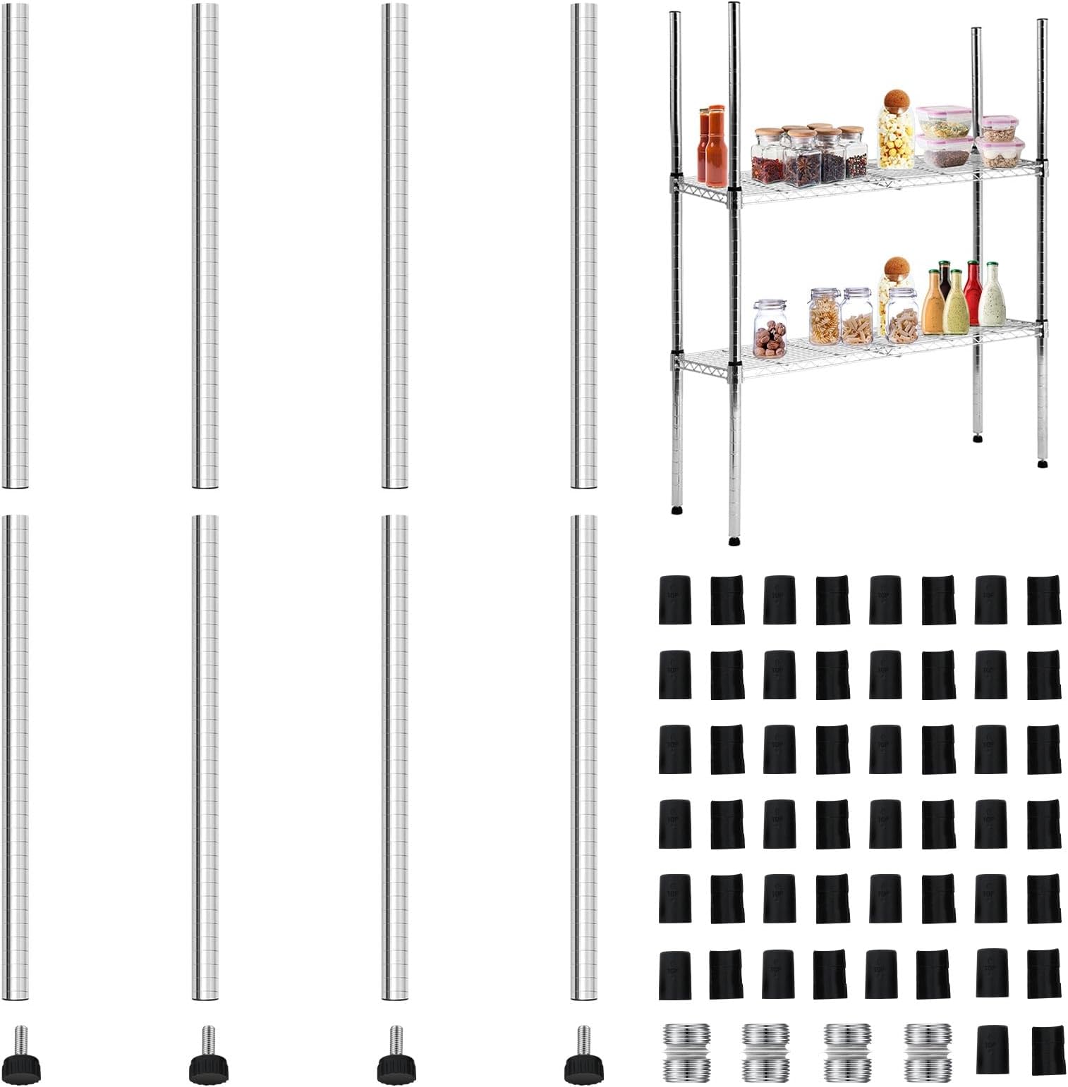 Amazon.com: Alera ALESW59PO36BL - Stackable Posts For Wire Shelving ...