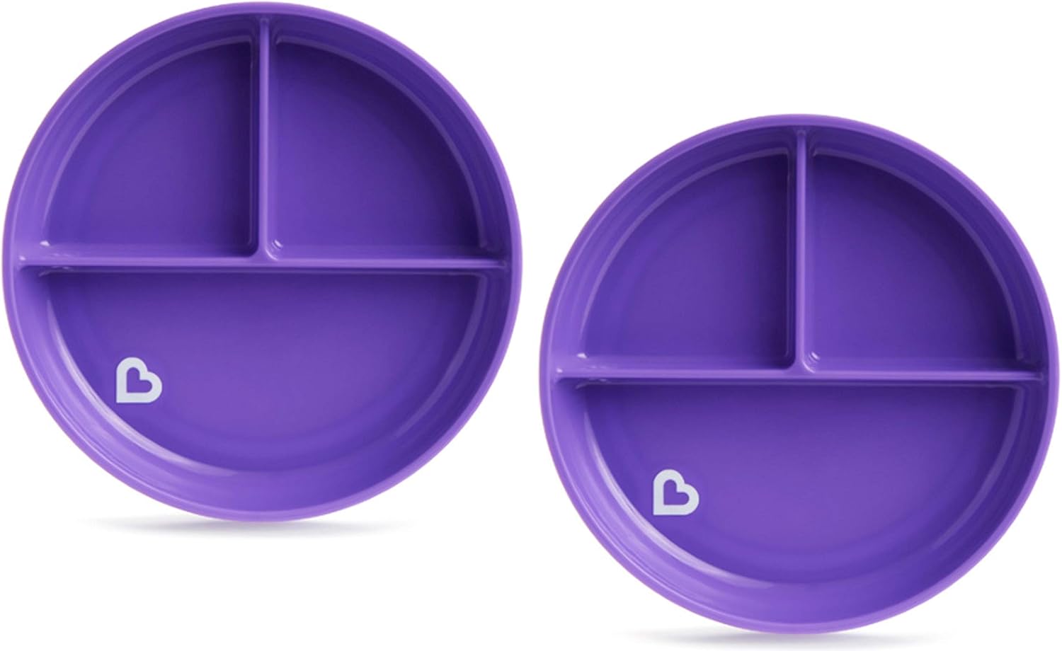 Munchkin Stay Put Divided Suction Plates (Purple/Blue)