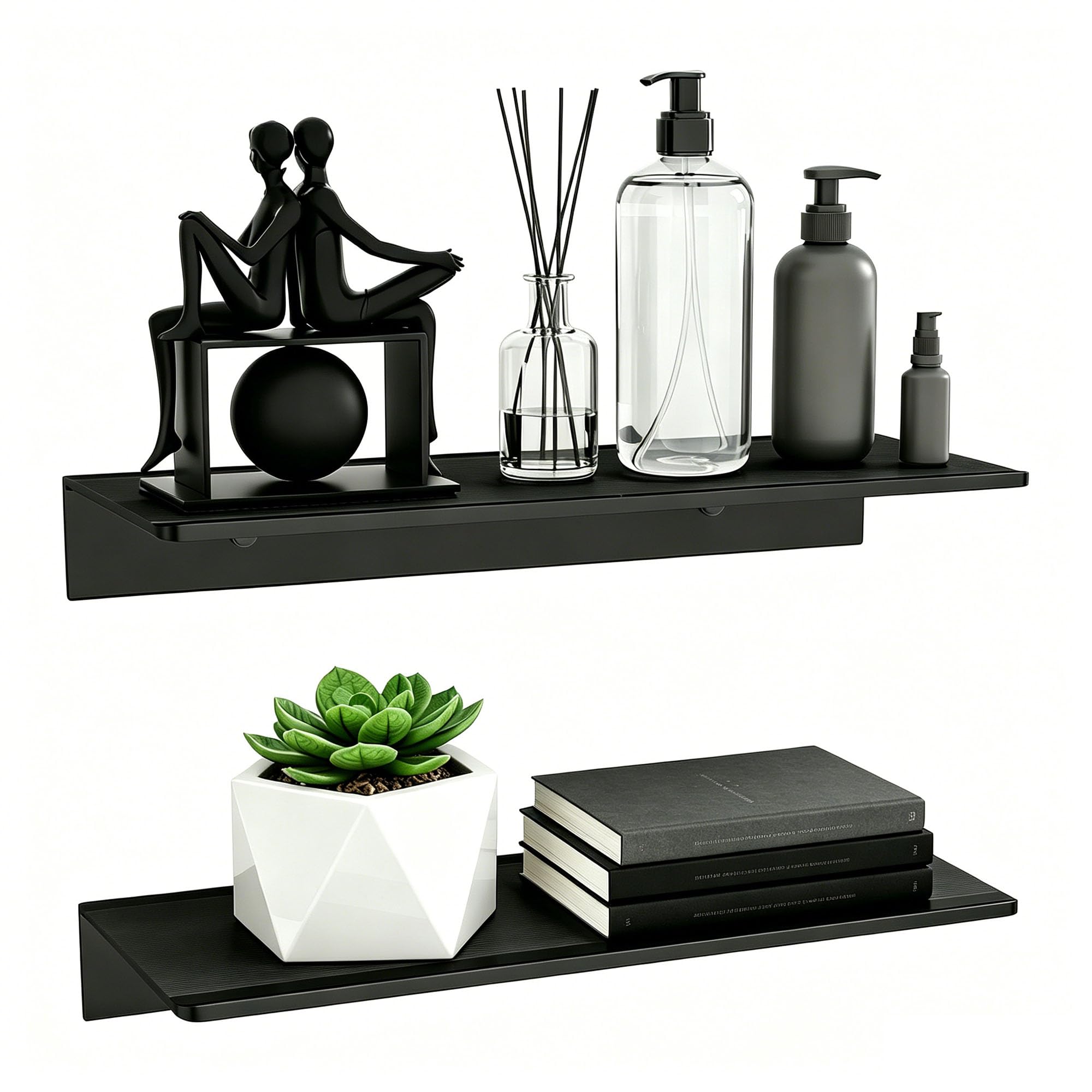 Étagère Flottante Métal Wisfame pour Décoration Salon et Cuisine