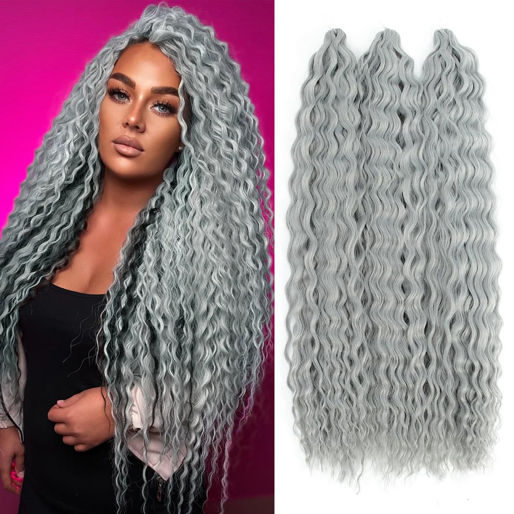 Amazon.com : Felek 30inch Ocean Wave Crochet Braiding Hair 3 Packs