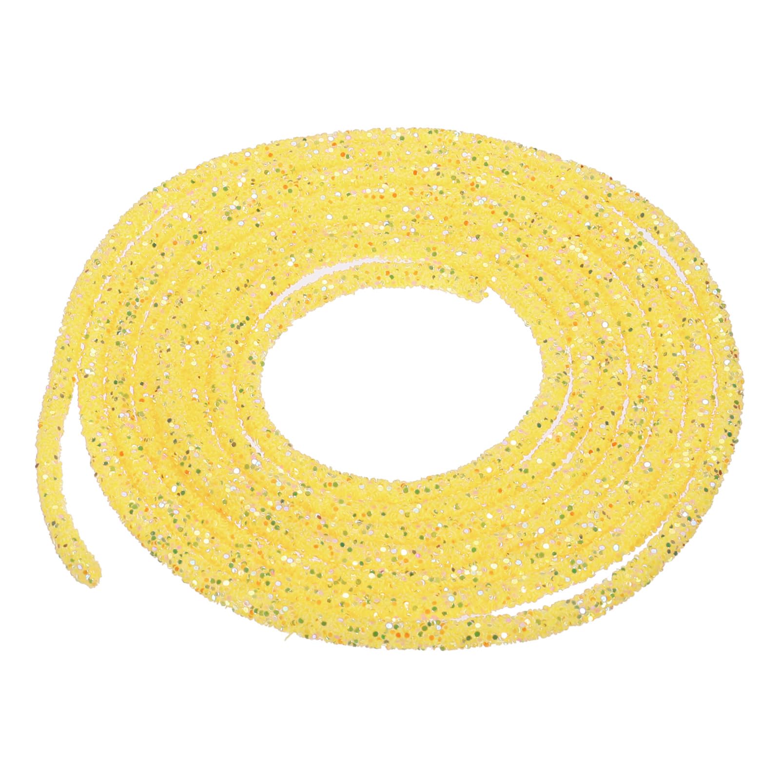 sourcing map 5 Yard 6mm 0.24 inch Glitter Sequins Rope Sequins Rhinestone Tube Cord for DIY Wedding Dresses Costume Clothing Shoes Jewelry Accessory Clear White — view 199